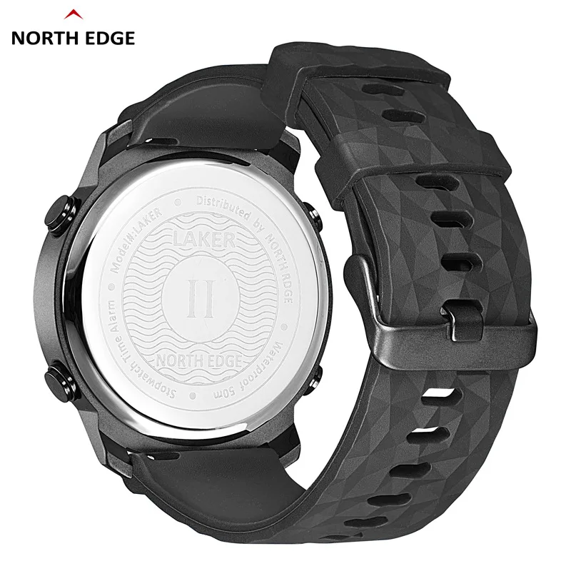NORTH EDGE Outdoor Sports Watch For Men Digital Waterproof 50M Stopwatch Alarm Clock Metronome Countdown Men Watch Reloj Hombre