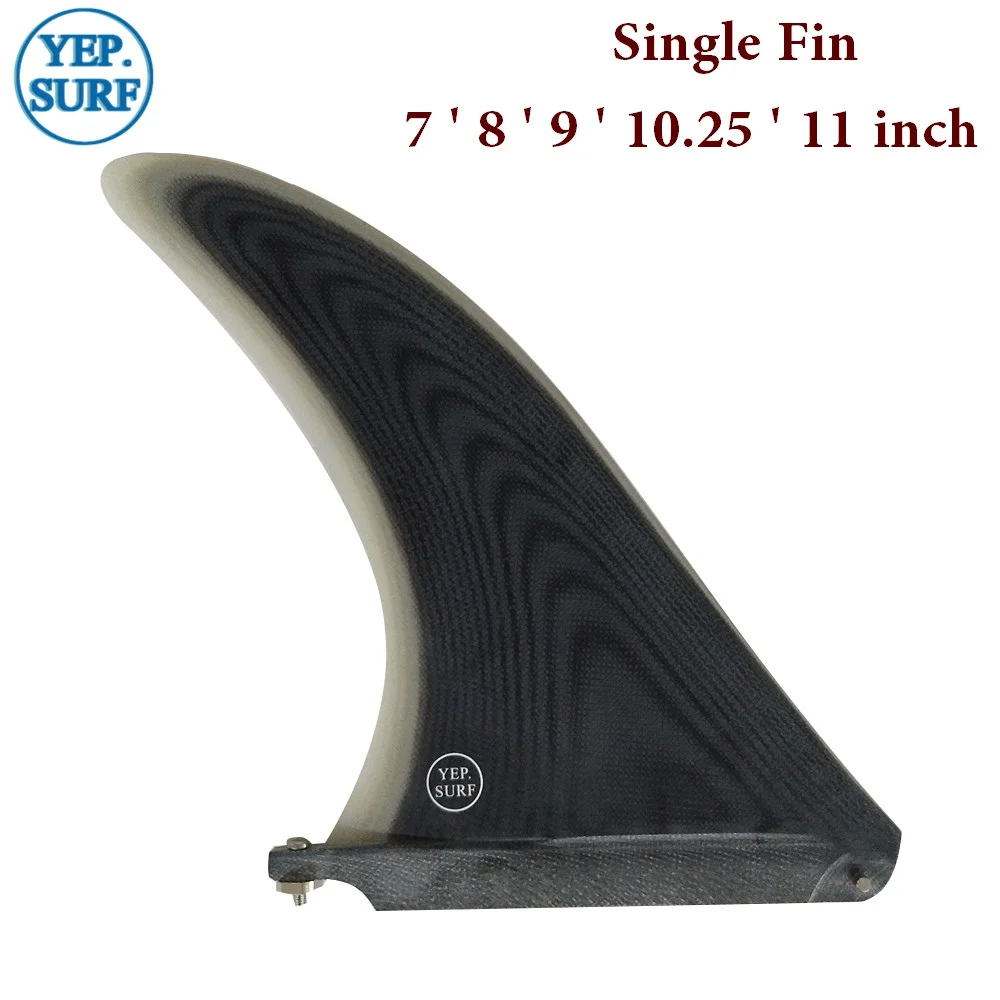 prancha-de-surf-fin-cor-preta-unica-barbatana-longboard-7-8-9-1025-11-polegada-comprimento-sup-acessorios-boa-qualidade