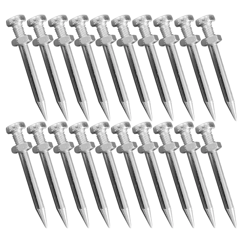 20 Pcs Aerator Shoes Pegs Soil Spike Nails Spikes Accessories Metal Aeration Scarf