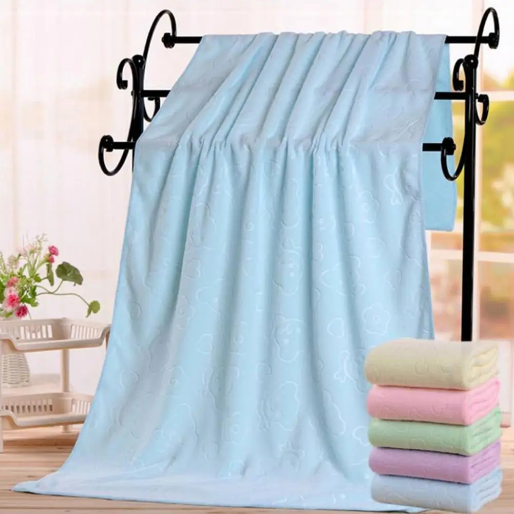 Bath Towel Water Absorption Super Soft Extra Large Superfine Fiber Thickened Quick Dry Washcloth Bath Towel Bathroom Supplies