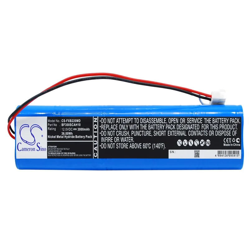 

Medical Battery For Fukuda BF300SCAH10 FCB-220IU ECG Cardimax FCP2201U FCP-2201 GFCP-2101 Ni-MH 12.00V 3000mAh 36.00Wh Blue