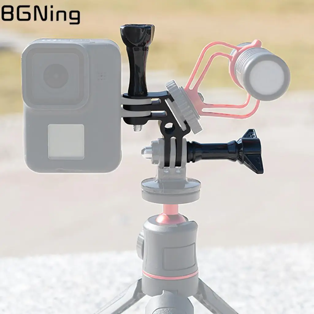 90 Degree Adapter Vertical Mount with Cold Shoe for GoPro Hero 10 9 8