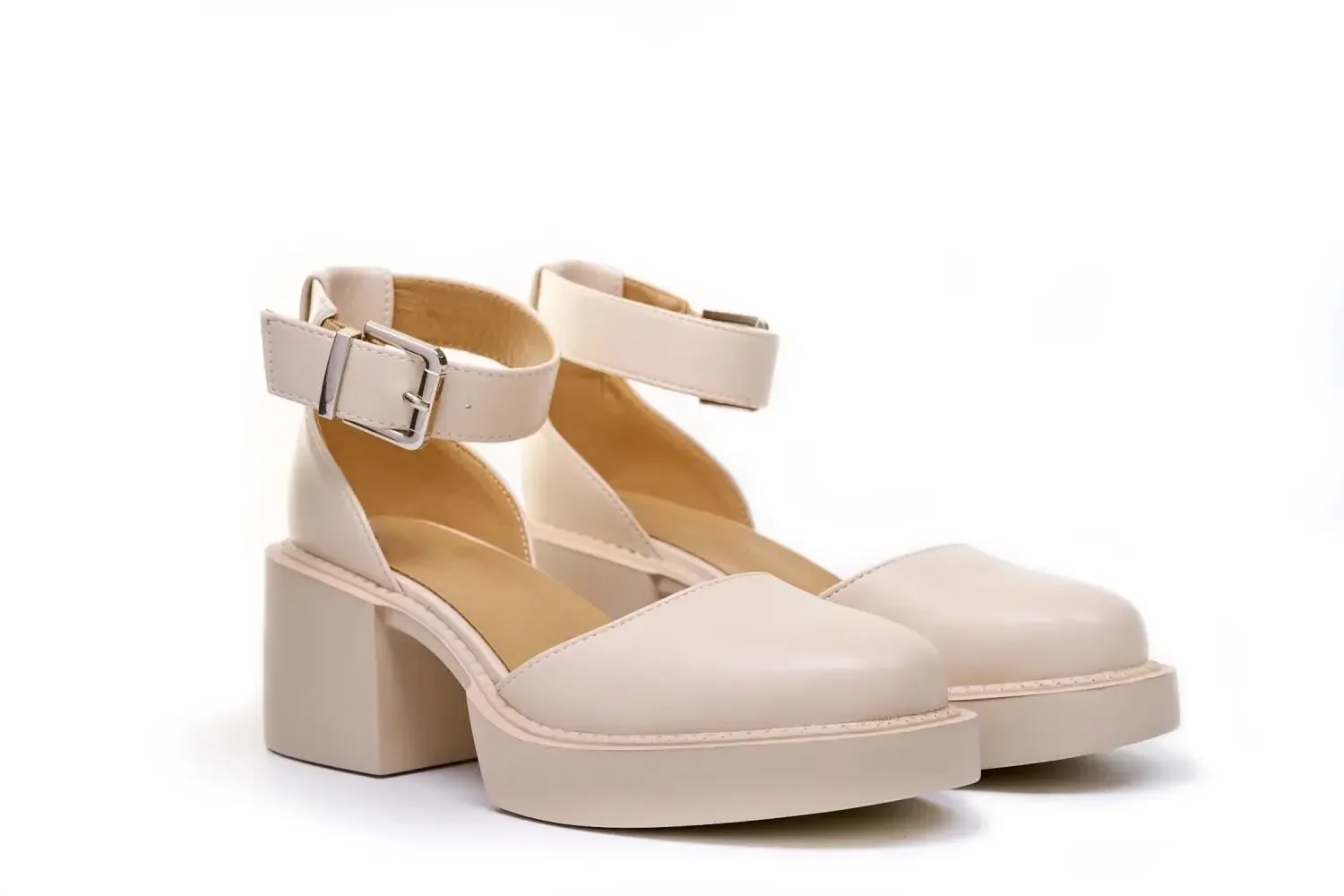 Women's Square Toe Woven Ankle Ring Bandage Heels