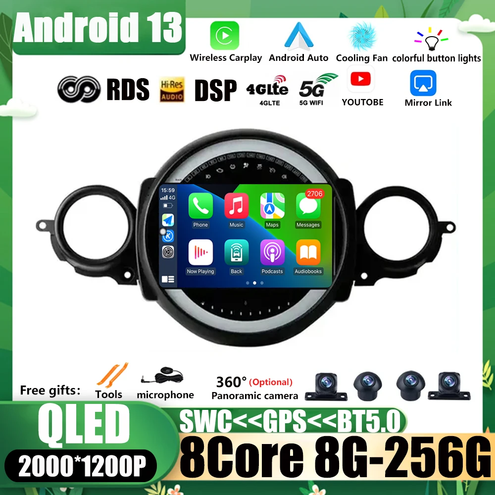 

Android 13 Car Player Radio Carplay For BMW Mini Cooper R56 R60 R51 2006-2014 Multimedia Wireless Navigation Intelligent System