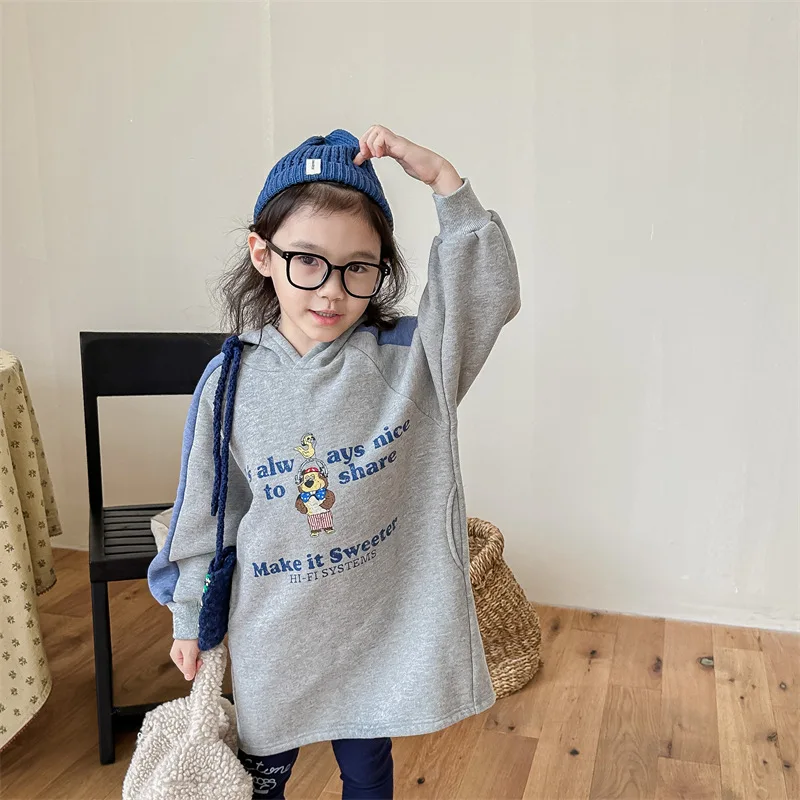 

Осенне-зимние флисовые толстовки с капюшоном и рисунком для маленьких мальчиков и девочек детские толстые теплые топы с буквенным принтом, детский хлопковый вельветовый свитер с капюшоном