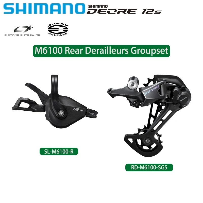 

SHIMANO DEORE M6100 12 Speed Groupset Shifter SL-M6100-R Rear Derailleur RD-M6100-SGS Original Parts for MTB Bike Gearbox Suit