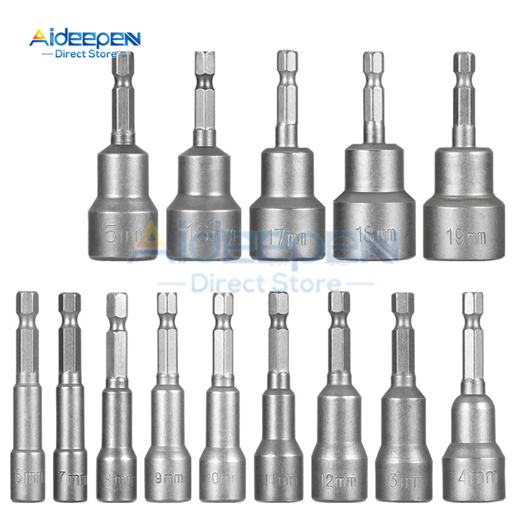 6mm-19mm Hex Sockets Sleeve Nozzles Nut Driver Set Screwdriver Set Schroevendraaier Set Bits Sets Tools Socket Wrenches