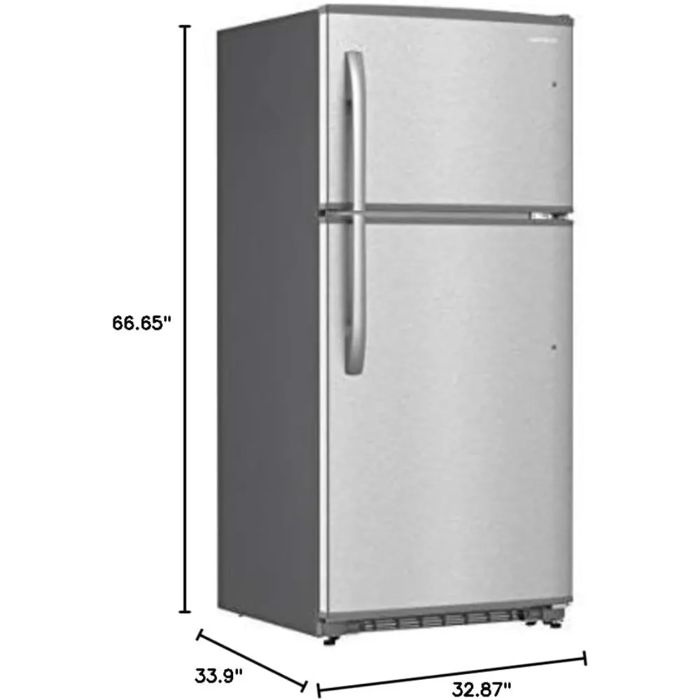 

Top Mount Refrigerator, 21 Cu.Ft, Stainless Steel