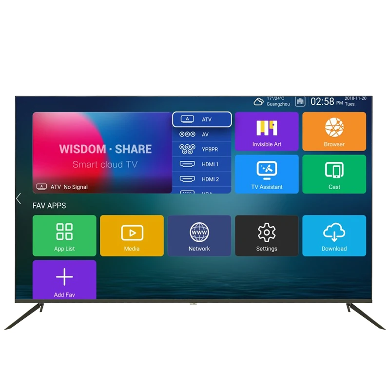 

4K UHD Flat screen TV QLED, Digital Television 4K 60 55 inch 4k QLED tv 55 65 75 inch smart television