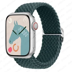 Braided Solo Loop Strap for Apple Watch - Stylish and Comfortable Wristband Accessory (Rainforest)