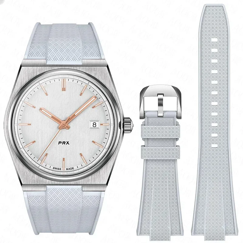 Quick Release Silicone Strap - Premium Convex Rubber Watch Band Bracelet, 40mm Men's