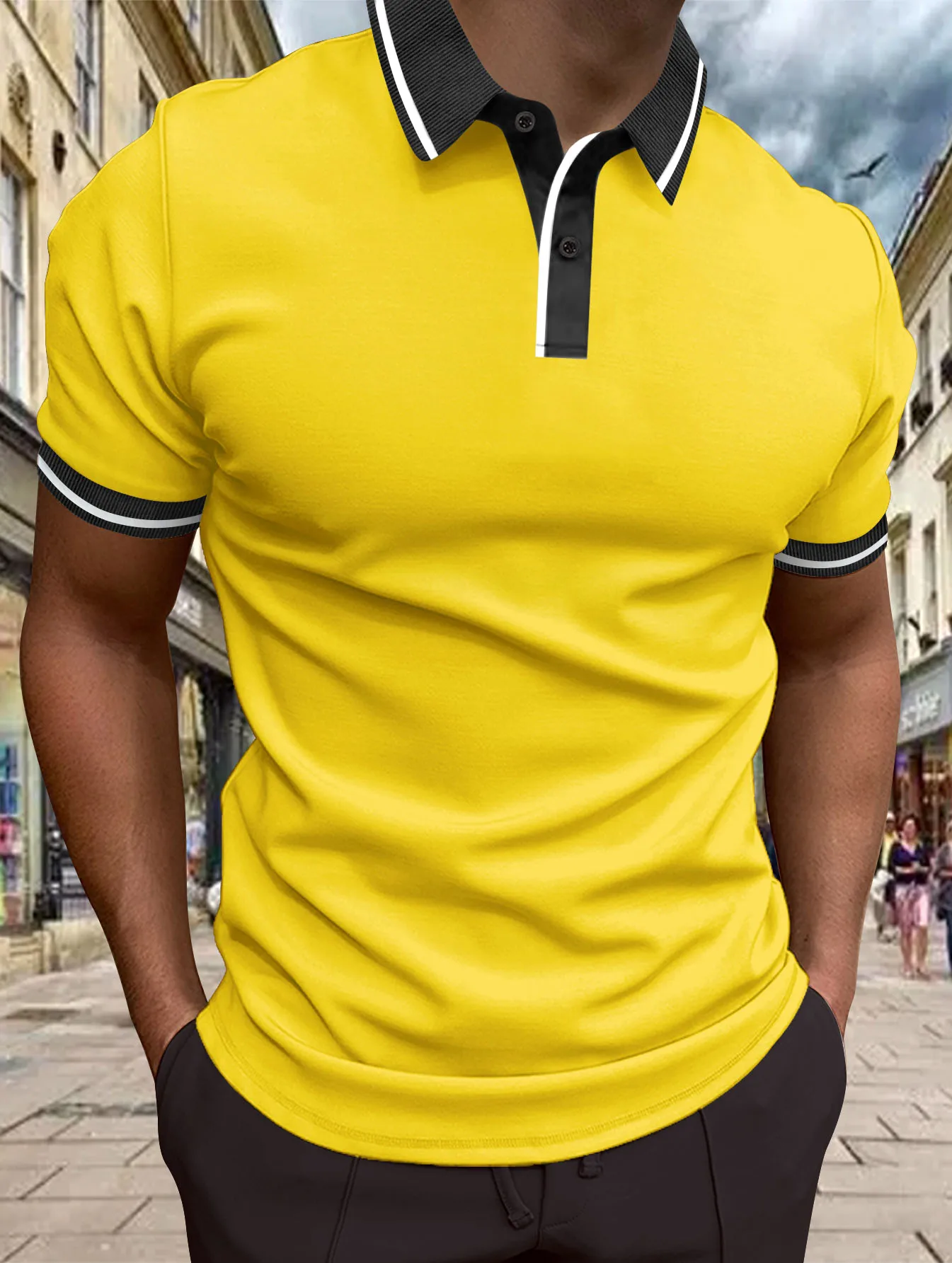 

T-shirt New summer polo shirt High quality men's short sleeve breathable pool business casual undershirt men