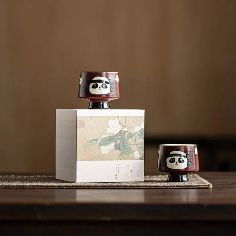 Tchinese Style Tea Set Gift Box Ping An Xi Le Master Cup Tea Cup Packaging Tasting Small Empty Box（just Box）