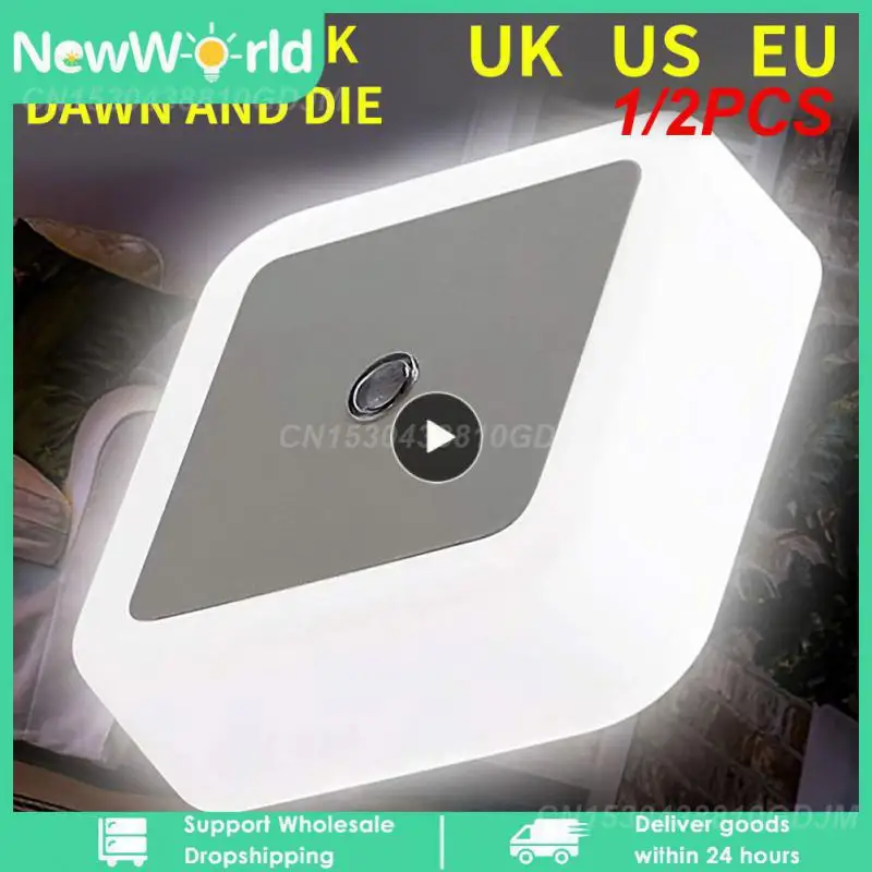 

1/2PCS Motion Sensor Night Light Wireless USB Rechargeable Cabinet Lamp Kitchen Bedroom Automatic Lighting Emergency Lights