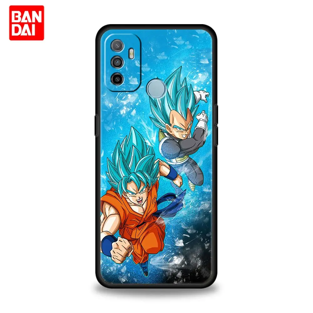 oppo flip cover Dragon Ball Z Anime Goku Super Drawings Case for Oppo A53 A52 A3s A5s A9 A15 A31 A54 A74 A93 A94 F19 Pro 4G 2020 Silicone Black oppo mobile cover Cases For OPPO