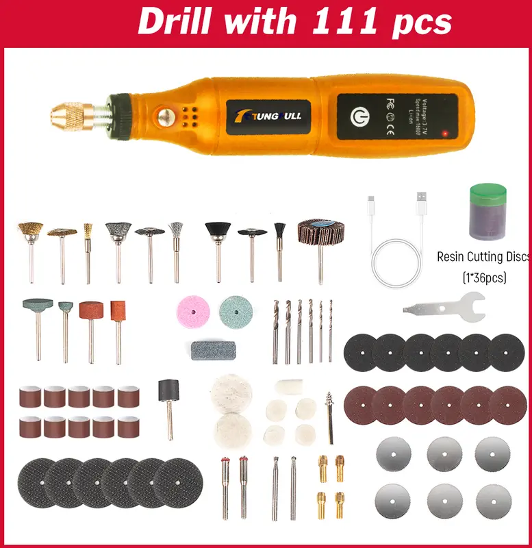 Mini Wireless Drill Rechargeable Polishing Machine DIY Mini Rotary Tool USB Engraving Tool Dremel Tool Mini Engravin Machine - Image 7