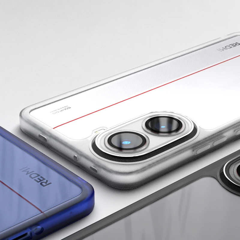 Translucent Soft Silicone Phone Case with Lens Protector Film