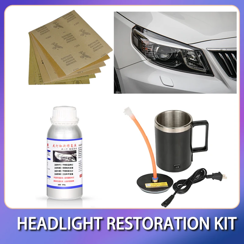 HeadlightRestorerHeadlampPolishingKit800MLLiquidPolymer