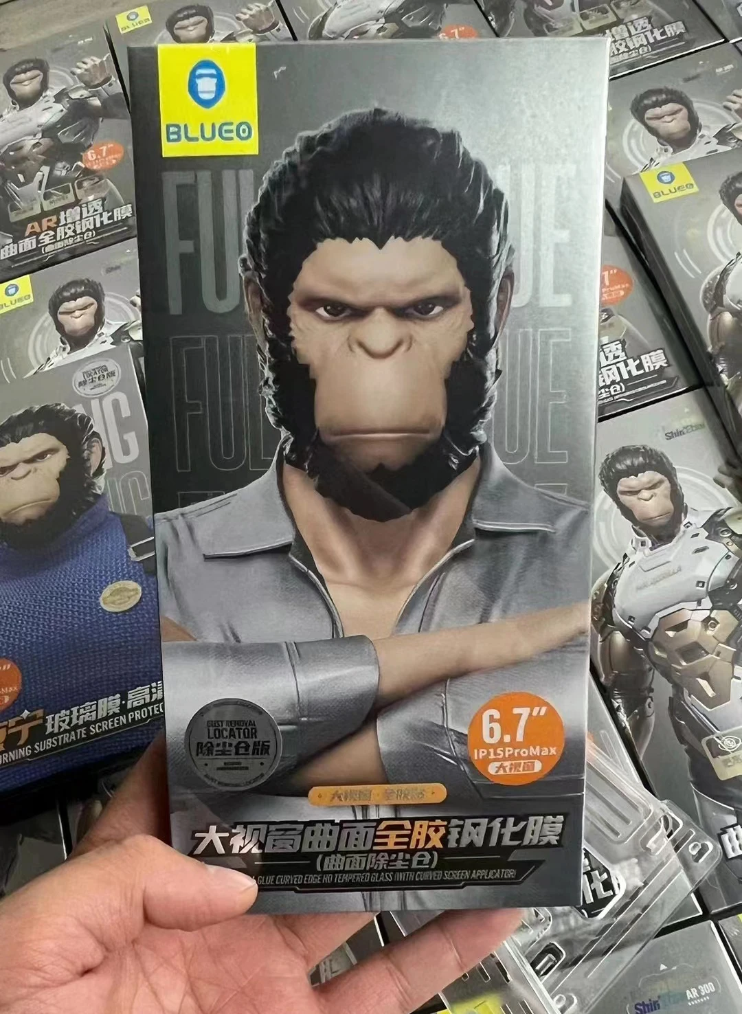 Blueo For Iphone 15 pro max 3D Hot bending Curved Full Screen Tempered Glass Screen Protector For Iphone 15 pro Screen Protector