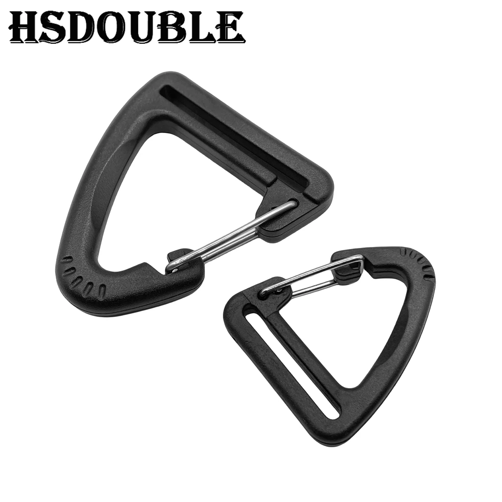 Plastic Triangle Carabiner 5 Pcs/Pack Plastic Triangle Carabiner Spring Quickdraws Buckles for Backpack Camping