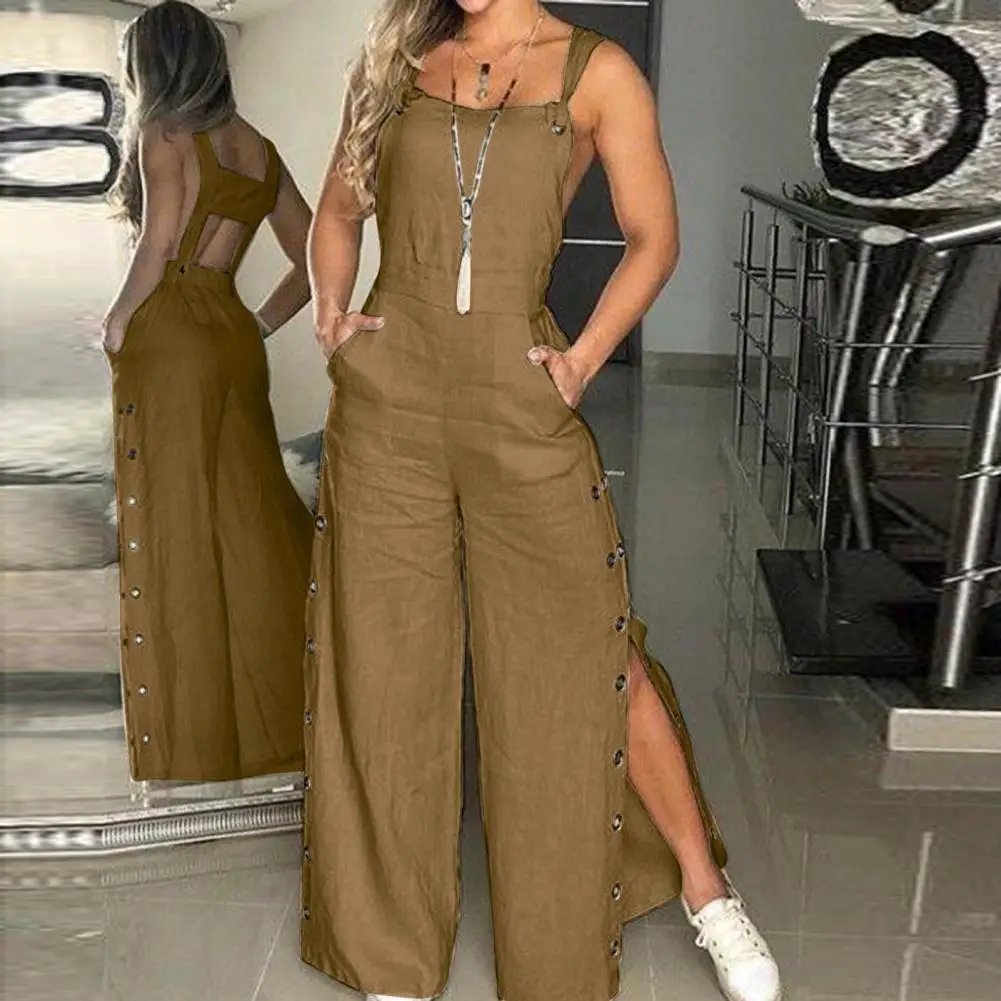

Women's Summer Sleeveless Twisted Knot Suits Strappy Jumpsuit for Women Sexy Long Sleeve Body Suit for Women Pantsuit for Women