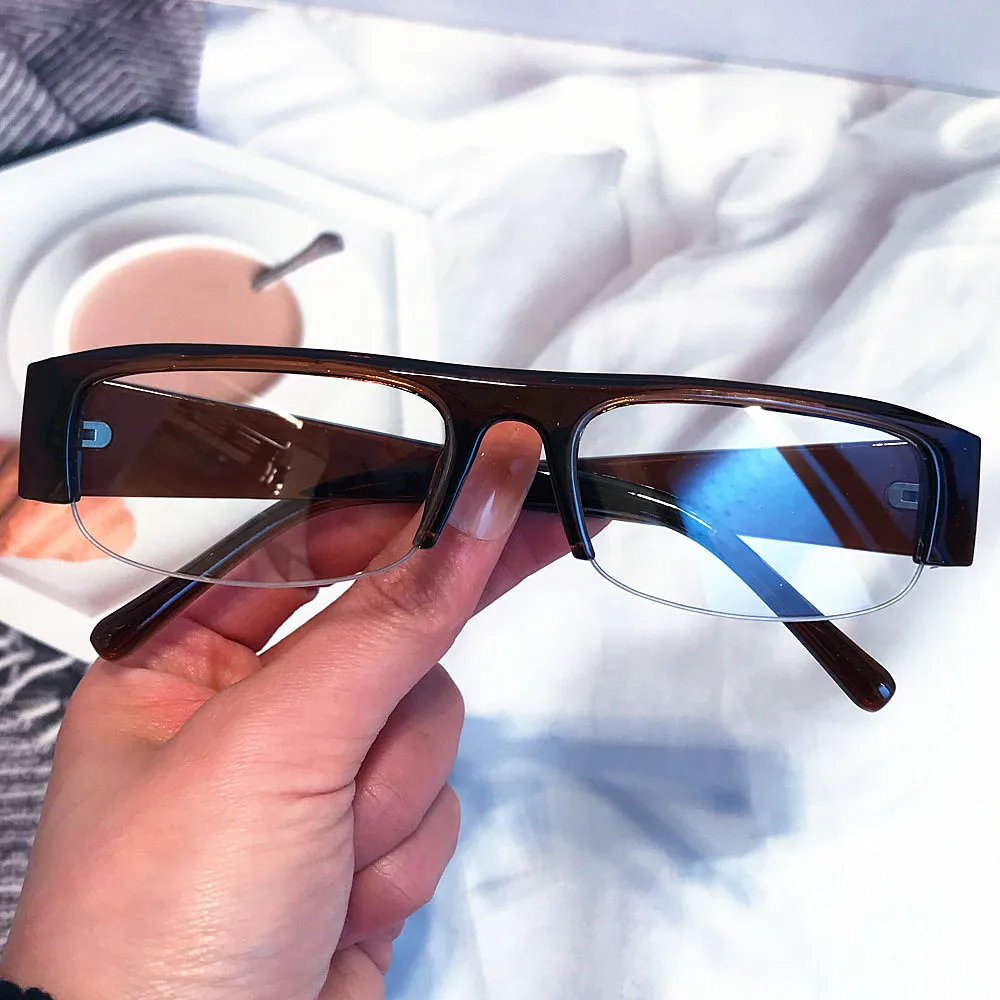 Vintage Kleine Quadratische Randlose Sonnenbrille für Damen Neue Mode Schwarze Leoparden-Farbverlauf Sonnenbrillen Sexy Hip-Hop-Brillen – Detail 12