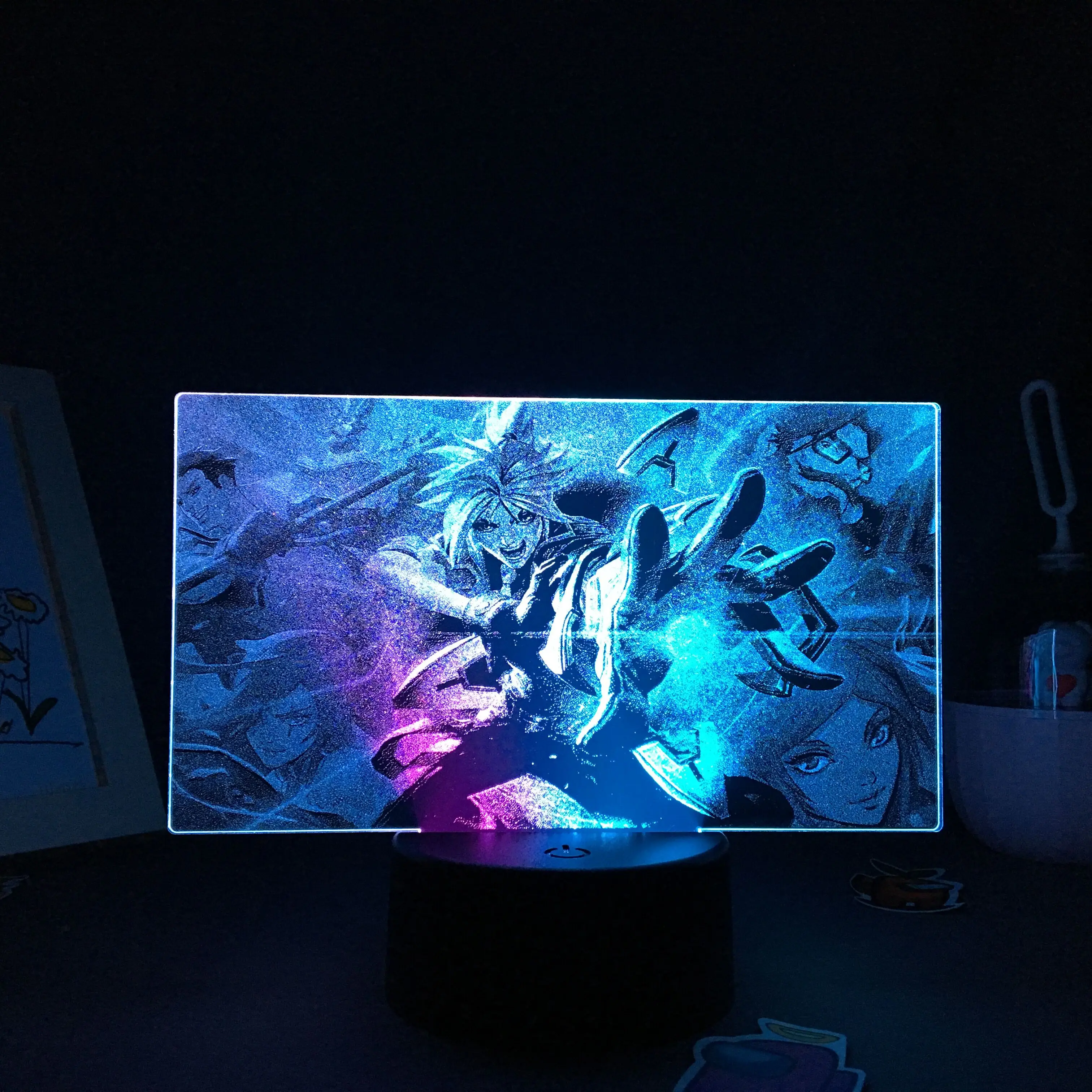 

Newest LOL Game League Legends Figure Ezreal Two Tone Night Light for Bedroom Kid Decor Usb or Battery Powered Gifts Table Lamp