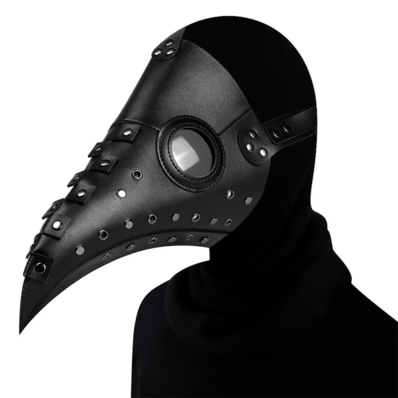 

Halloween Plague Doctor Bird Mask Long Nose Beak Cosplay Props Steampunk PU Mask Halloween Helmet Props Party Favors