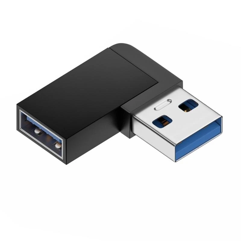 USB 3.0-Adapter, 90-Grad-rechtwinkliger Stecker auf Buchse, Koppler-Anschluss für Laptop, PC, USB-Ladegeräte, Verlängerungskonverter