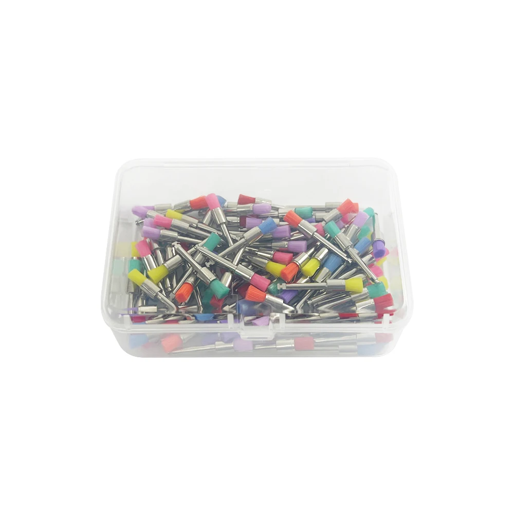 100pcs/Box Dental Polishing Brush Color Polisher Brushes Oral Plastic Consumables Flat Type