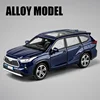 1:32 Toyota Highlander 2023 SUV Alloy Die Cast Toy Car Model Sound and Light Pull Back Children's Toy Collectibles Birthday Gift 2