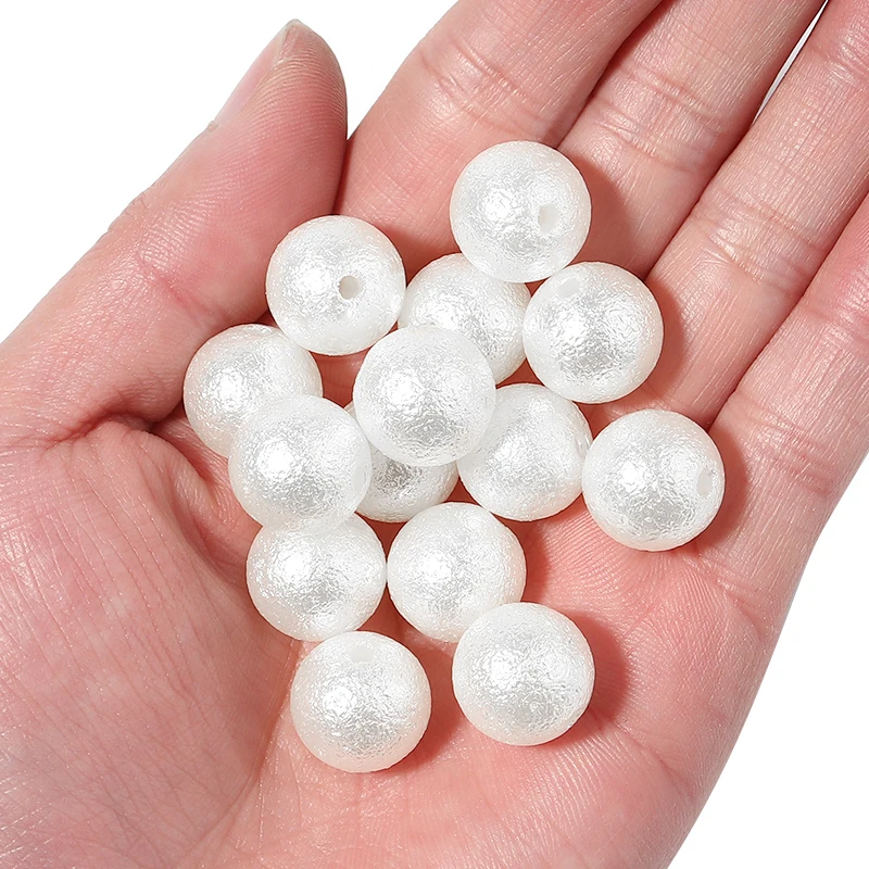 30-300 teile/los Matte Acryl Spacer Perlen Imitation Perlen Runde Lose Perlen Für Schmuck Machen DIY Kleidungsstück Perlen Perlen großhandel