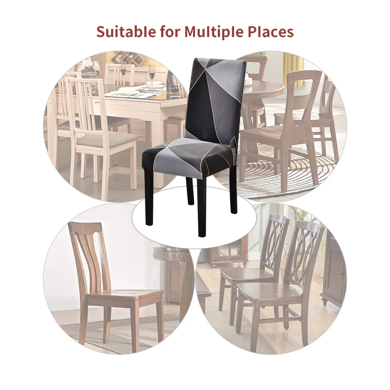 Christmas Dining Chair Cover Spandex Elastic Chair Slipcovers Case Stretch Chair Covers for Wedding Hotel Banquet Dining Room ﻿ 5