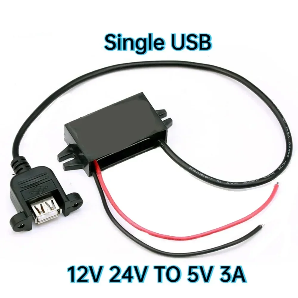 Universal Step Down Voltage Power Adapter with Reverse Protection and Type-C USB Port