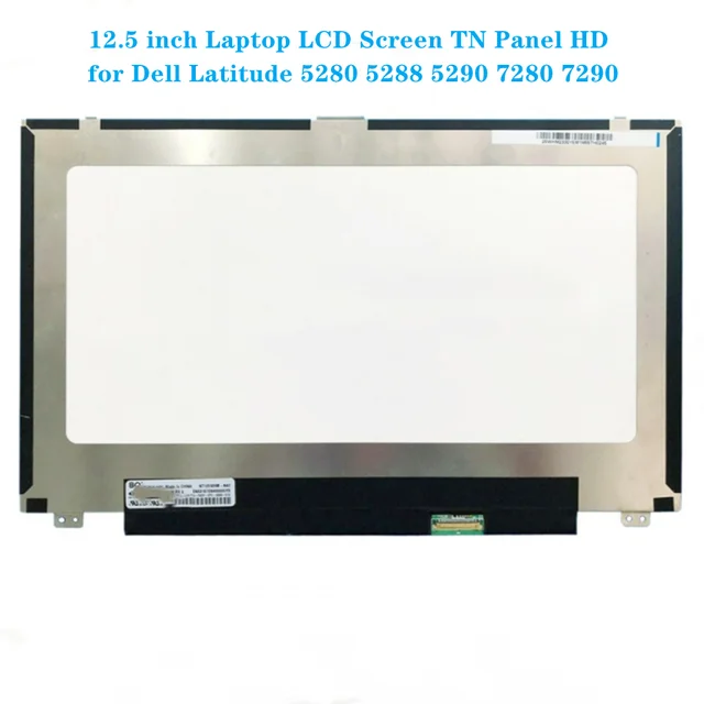 12.5インチLCDノートブックディスプレイパネル,dell Latin用,5280 5288 5290 7280 7290,40ピンhd  1366x768,60hz