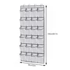1x 24 Grid Wall-mounted Sundries Shoe Organiser Fabric Closet Bag Storage Rack Mesh Pocket Clear Hanging Over The Door Cloth Box 6