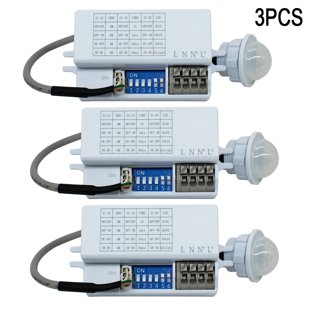 Enhanced Motion Sensor Light Switch with Adjustable Timer and Automatic Lighting Detection