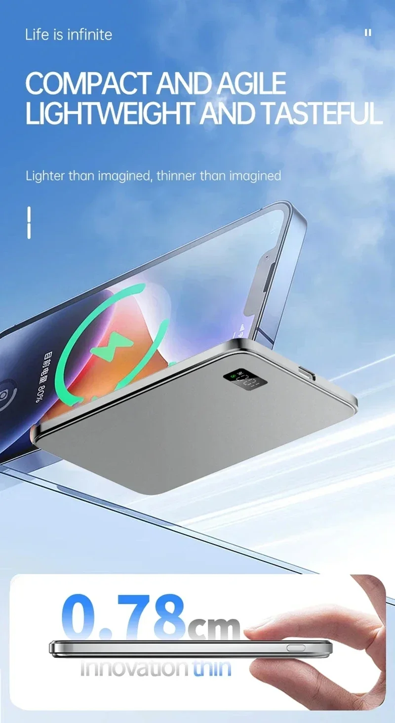 Magnetische powerbank 50000mah draadloze oplader voor telefoon_voghion.com