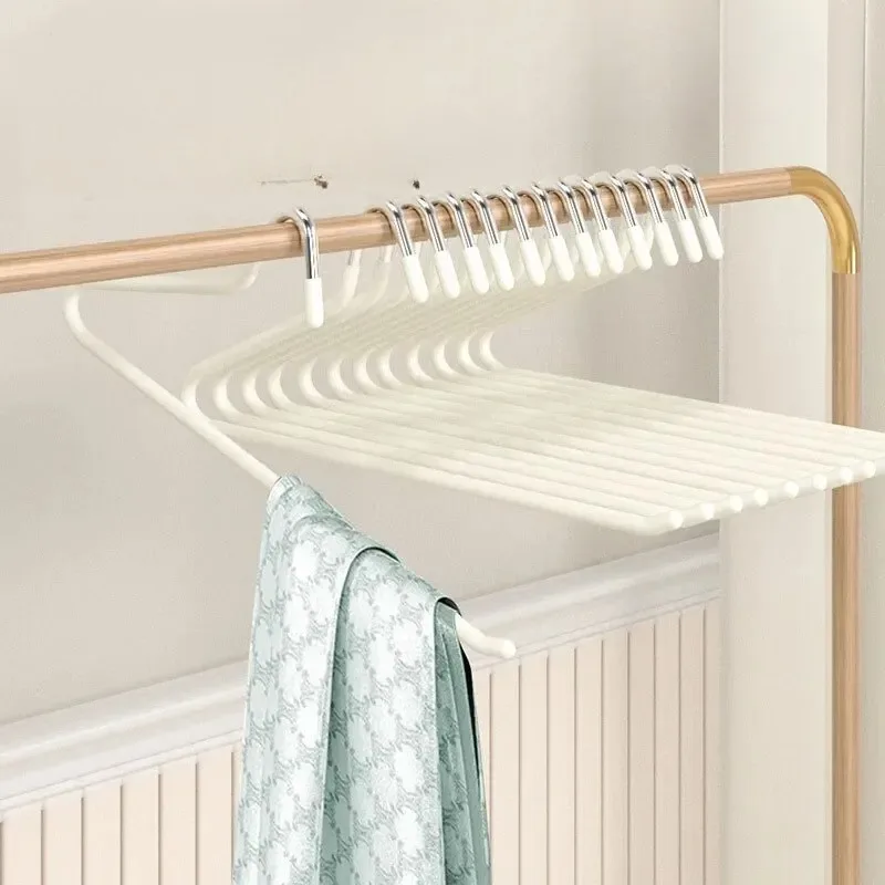 10/20Piece Goose Neck Z-Shape Pants Hanger Set - Non-Slip Multi-Layer Closet Organizer for Dormitory/Wardrobe, Space-Saving