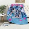 Band Warm Soft Plush Nap Blankets Sofa rug for H-HEART Living Room Office Bedroom Home I-IVE Travel Kid Gifts Flannel R-REBEL 3