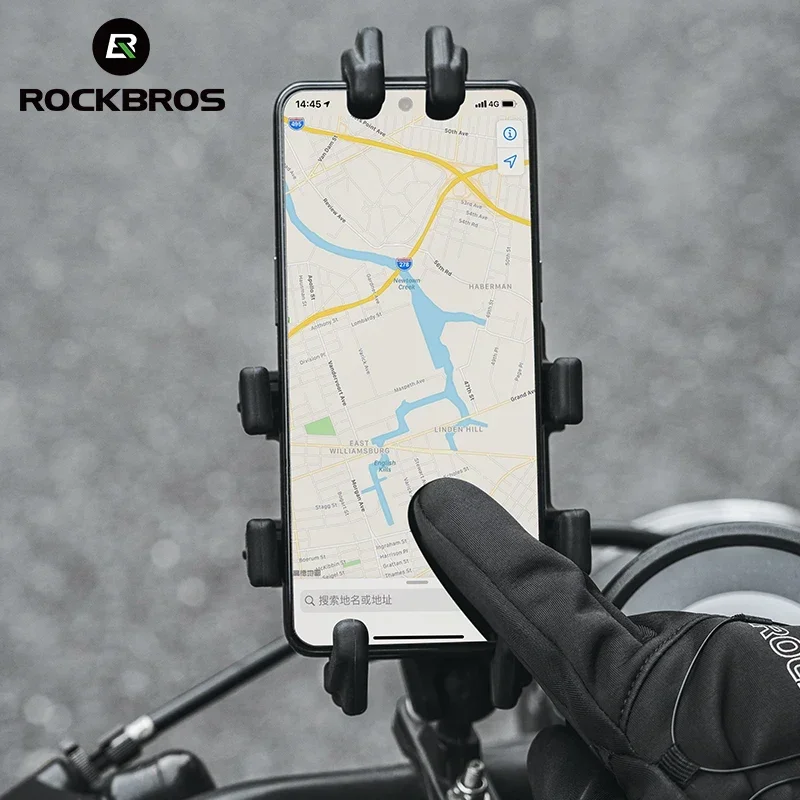 Cycling Gloves Ski Gloves ROCKBROS Warm Bicycle Gloves Outdoor Touch Screen Winter Gloves Windproof