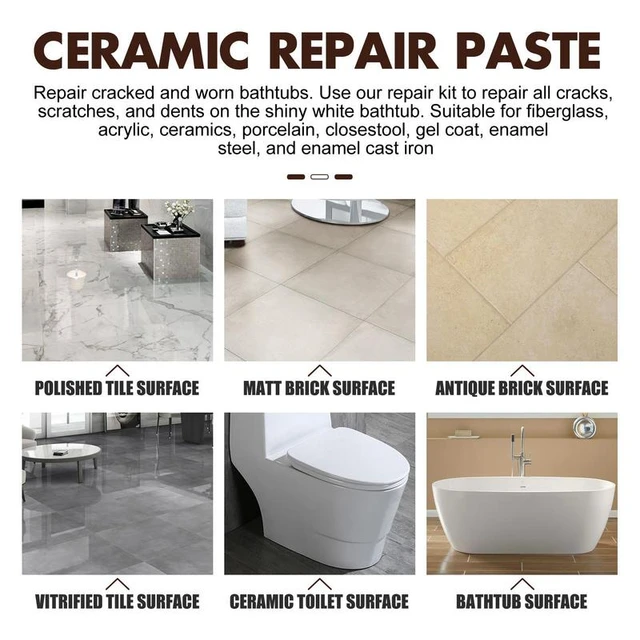 Porcelain Repair Paste Multifunctional Water-based Wood Repair Putty Ceramic  Tile Repair Agent Quickly Fix Chips Cracks For Home - AliExpress