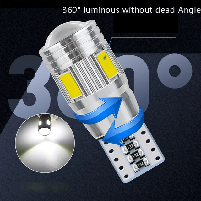 T10 LED Bulb Canbus 5W5 Car W5w LED Signal Light 12V 6000K Auto