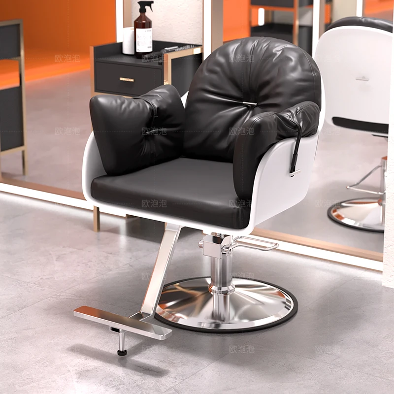 Luxury Professional Hair Salon Chair Swivel Recliner Makeup Beauty Barber Chairs Shampoo Cadeira De Barbeiro Salon Furniture