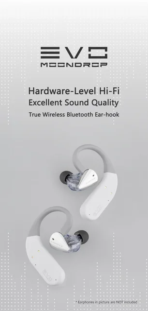 デュアルHi-Fiワイヤレスイヤーフック,MOONDROP-EVO,Bluetooth,dac 