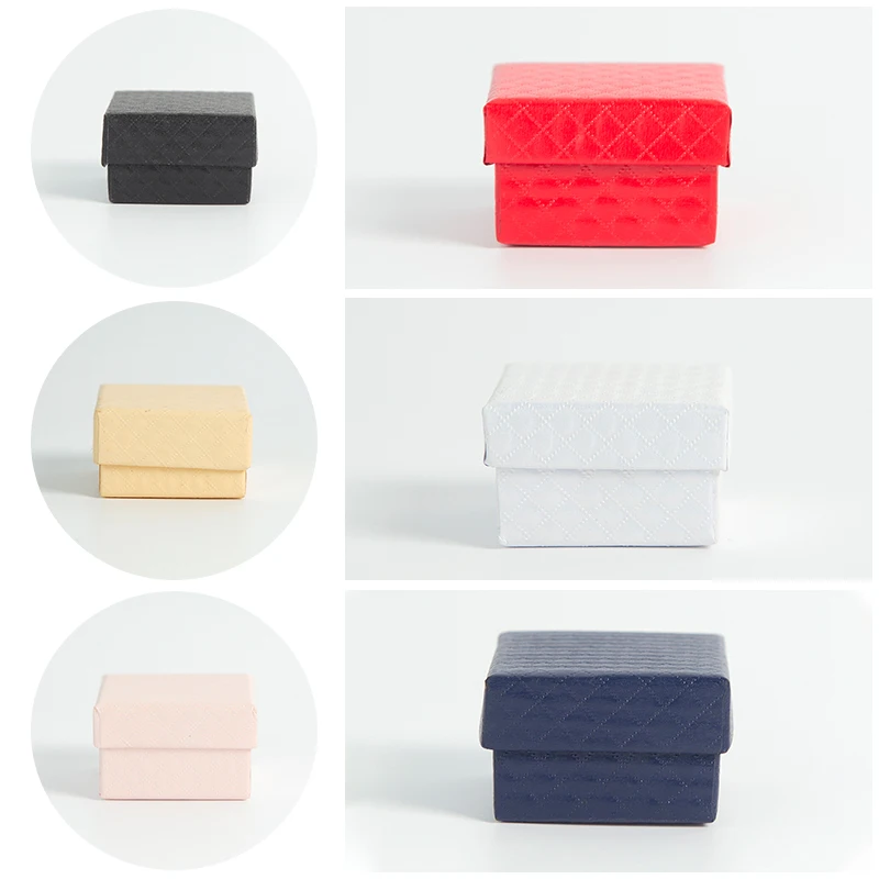 5*5*3cm Jewelry Organizer Box Multi Colors Travel Accessories Jewelry Earrings Ring Display Packaging Box Black Sponge For Women