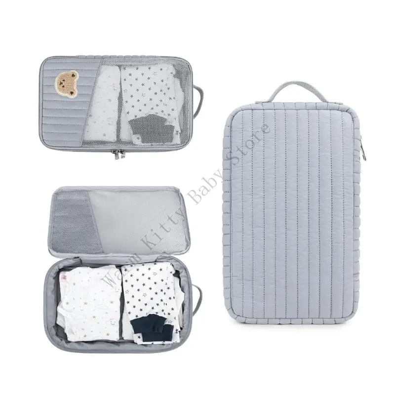 여행 및 일상 사용을 위한 빠른 액세스 지퍼 경량 디자인이 있는 XXFE 면  옷 정리 기저귀 가방