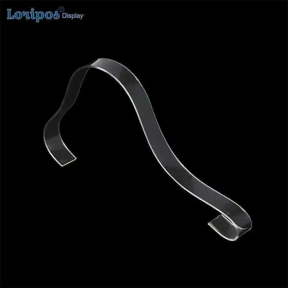 Clear Acrylic Bending Shoe Display Stand 10pcs Rack Women's Sandals Showing Holder Girls Fashion High Heels Hanger