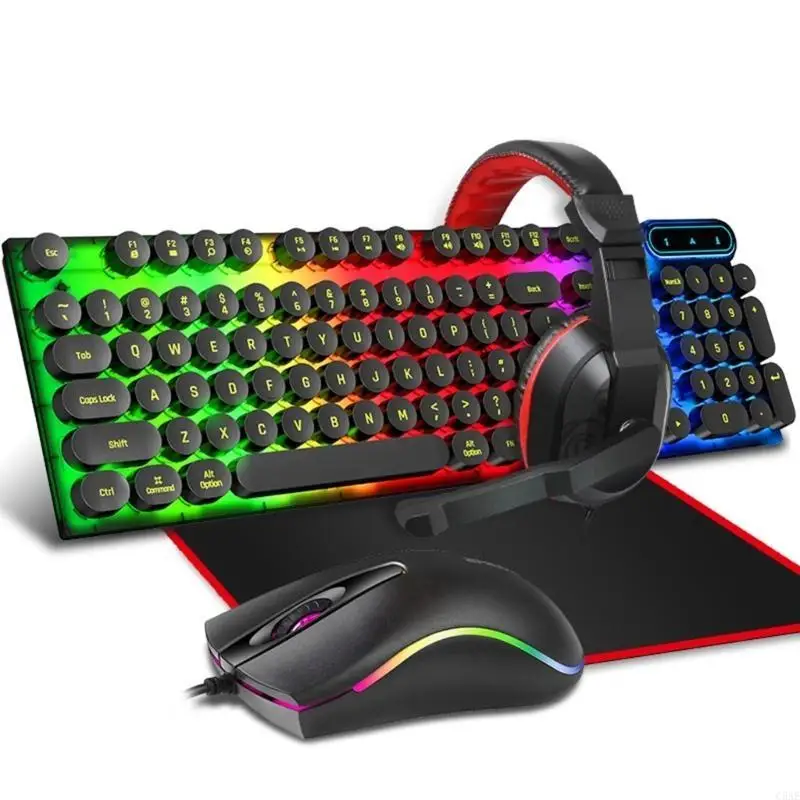 C5AE Mechanical Keyboard Mouse Pad Gaming Headset Led Backlight_voghion.com