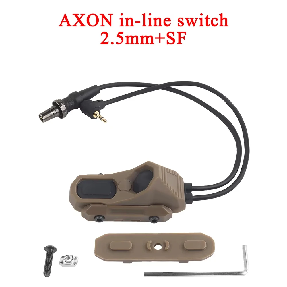 Tactical AXON Remote In-Line Dual Function Pressure Switch Flashlight PEQ NGAL L